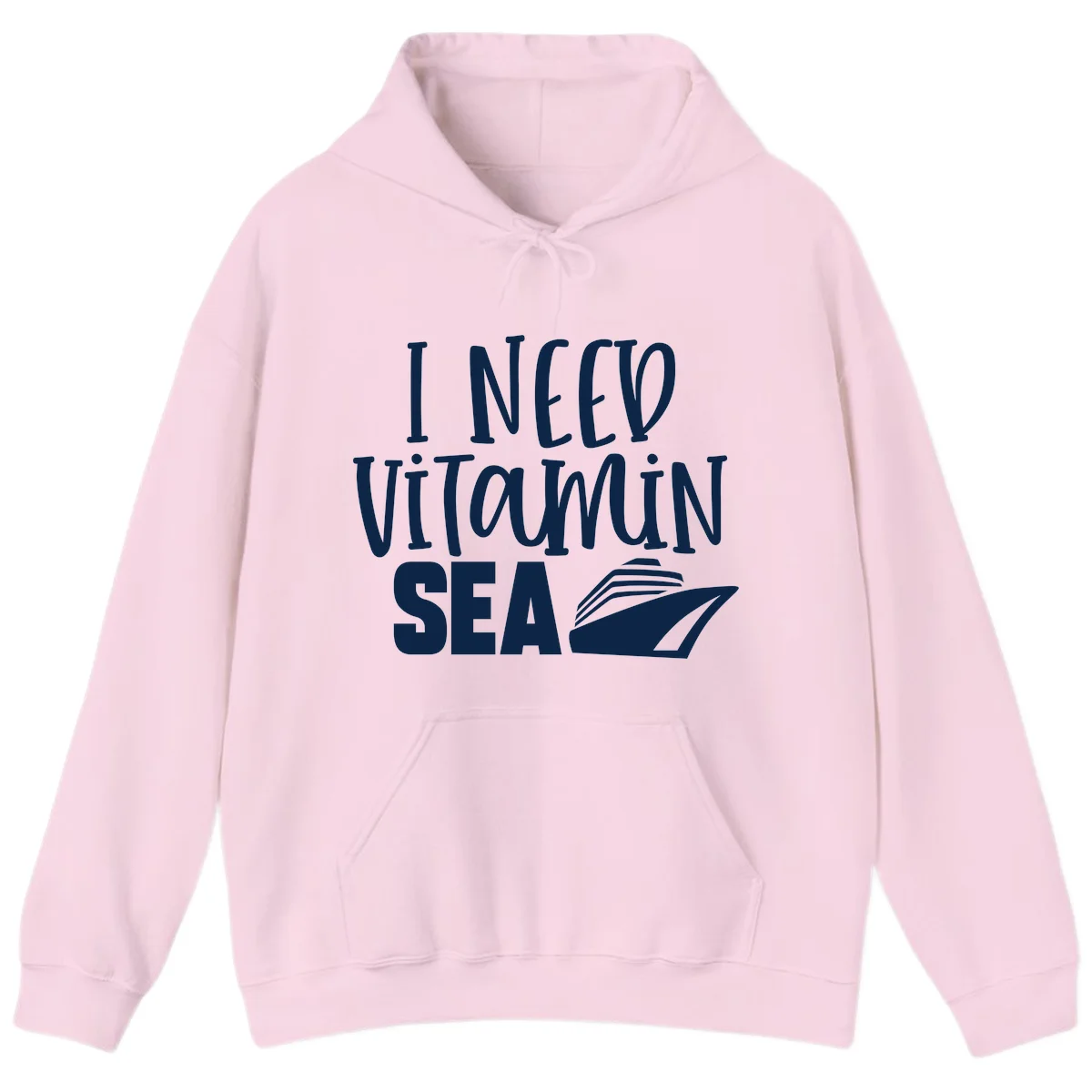 I Need Vitamin Sea Hoodie in Light Pink