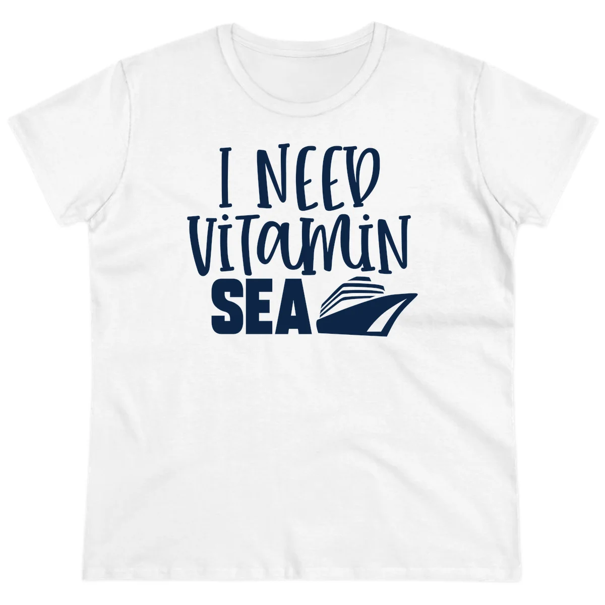 I Need Vitamin Sea Ladies Tee in White