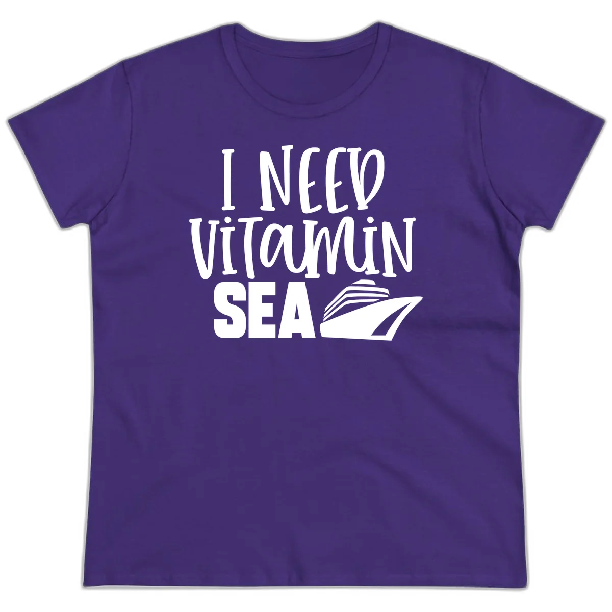 I Need Vitamin Sea Ladies Tee in Purple