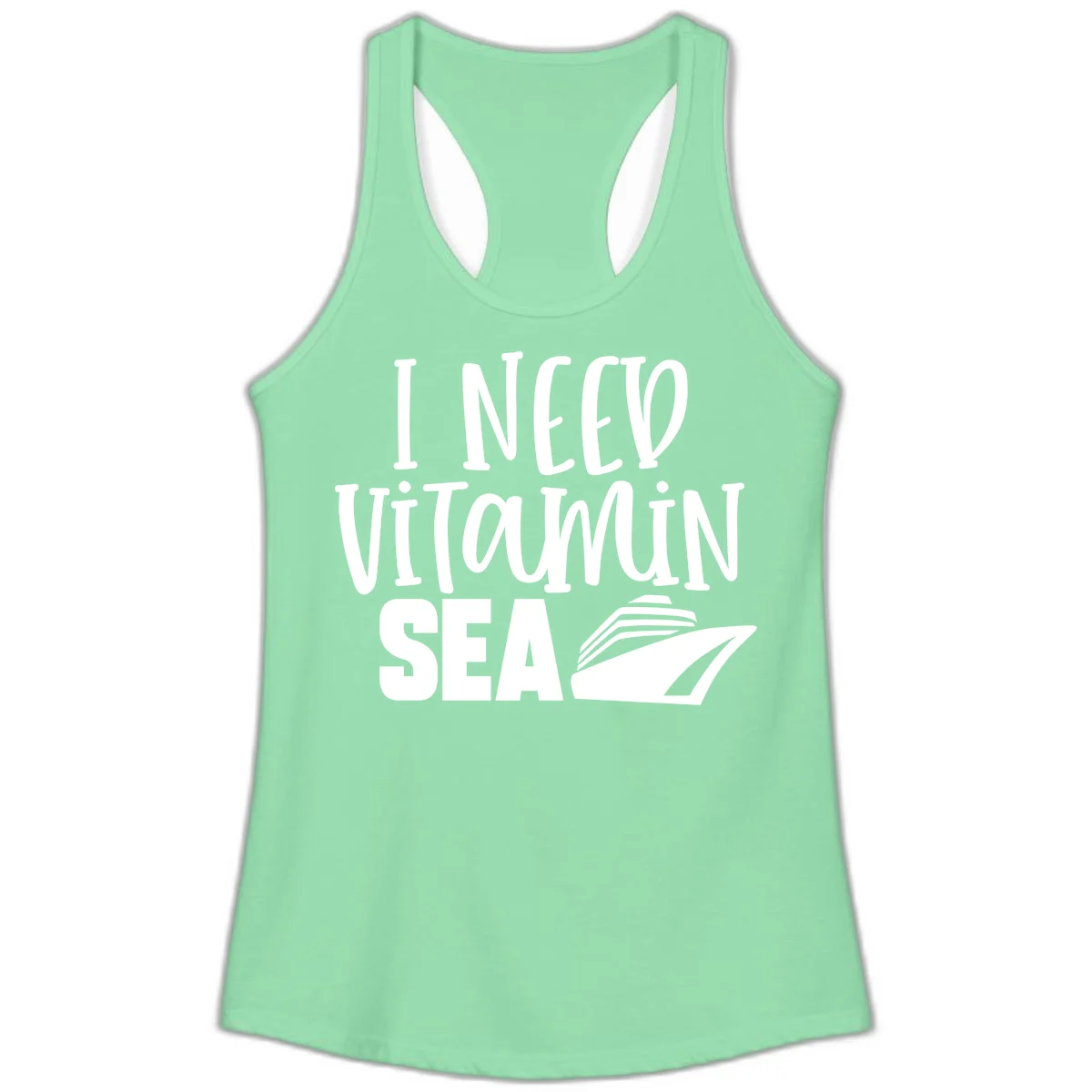 I Need Vitamin Sea Ladies Tank in Solid Mint