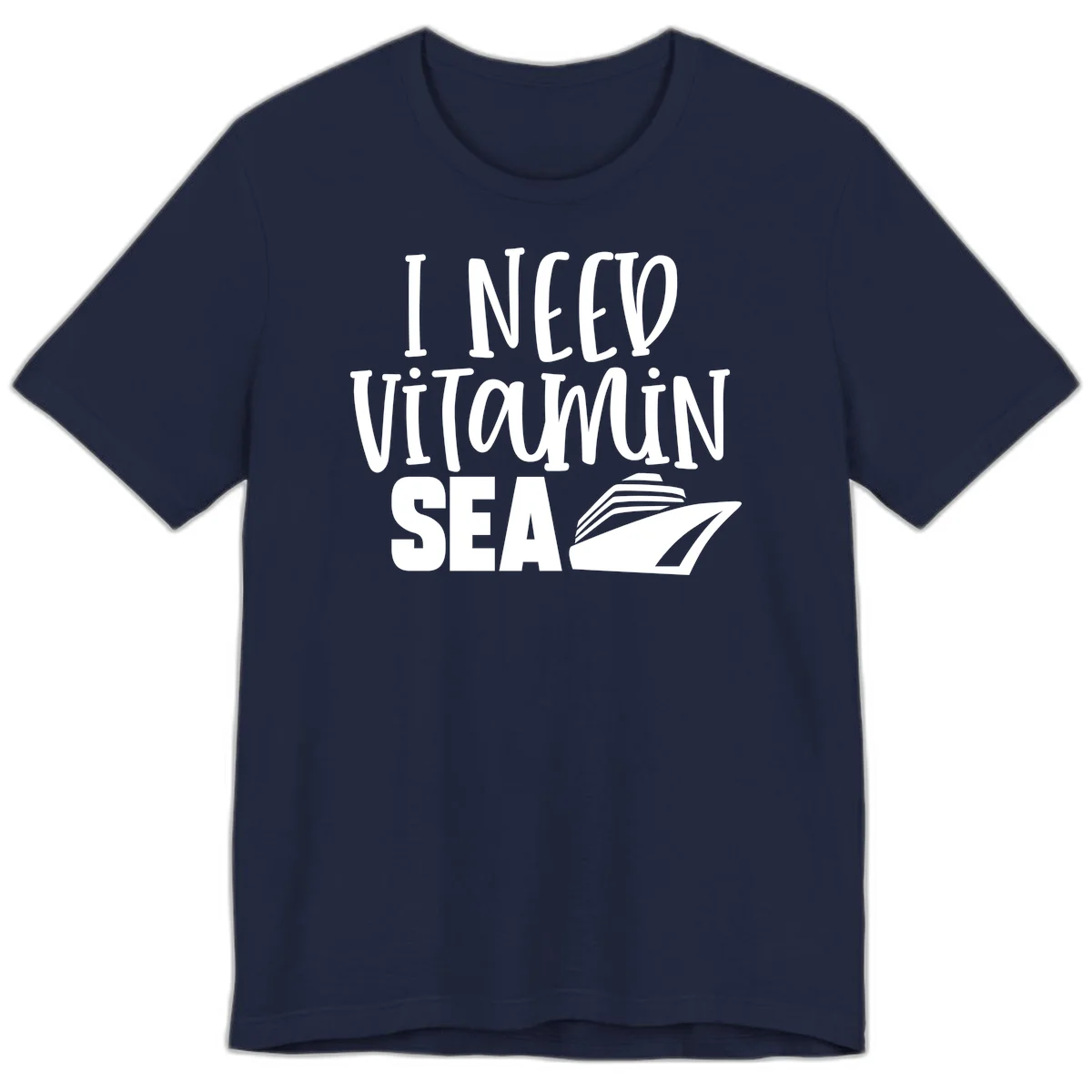 I Need Vitamin Sea Premium T-Shirt in Navy