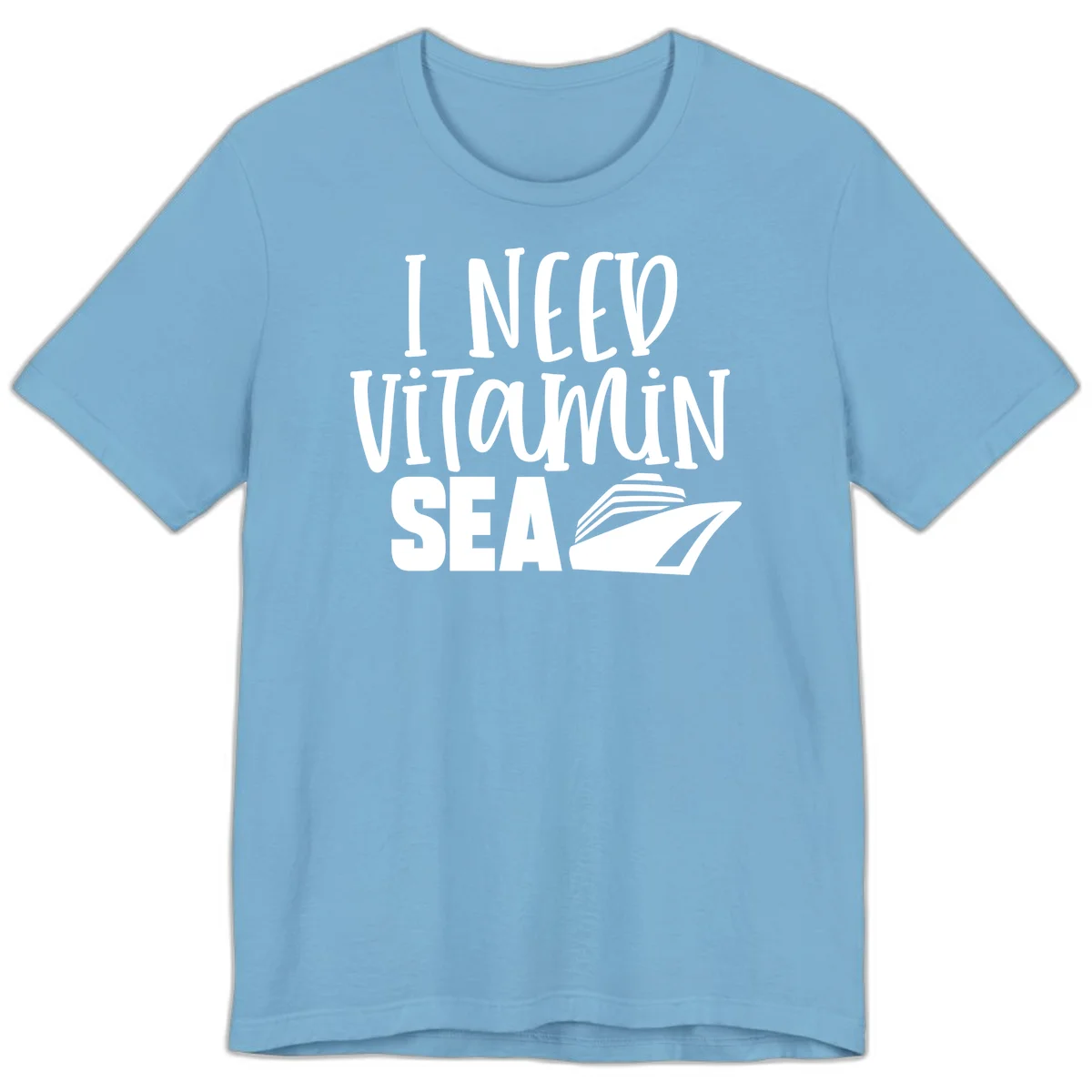 I Need Vitamin Sea Premium T-Shirt in Ocean Blue