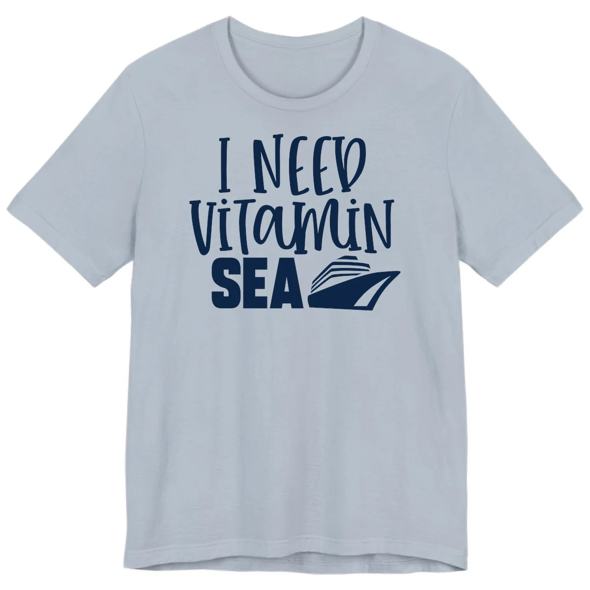 I Need Vitamin Sea Premium T-Shirt in Light Blue
