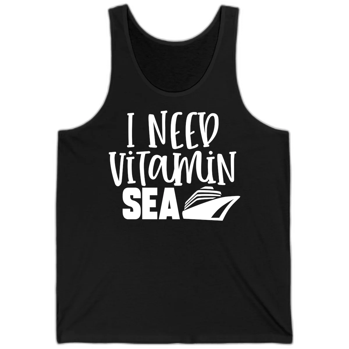 I Need Vitamin Sea Tank Top in Black