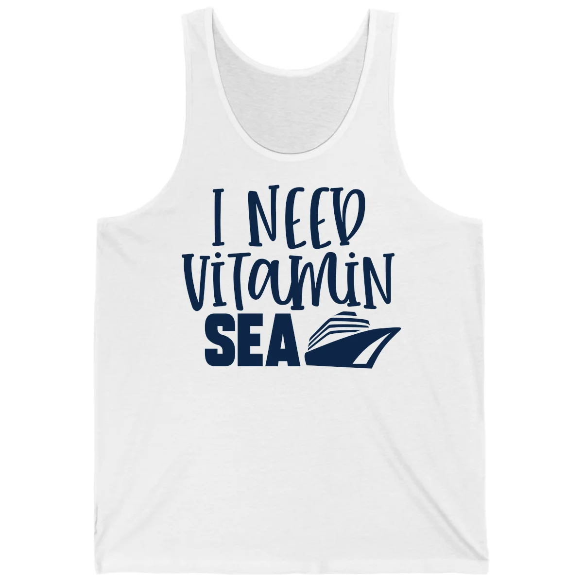 I Need Vitamin Sea Tank Top in White