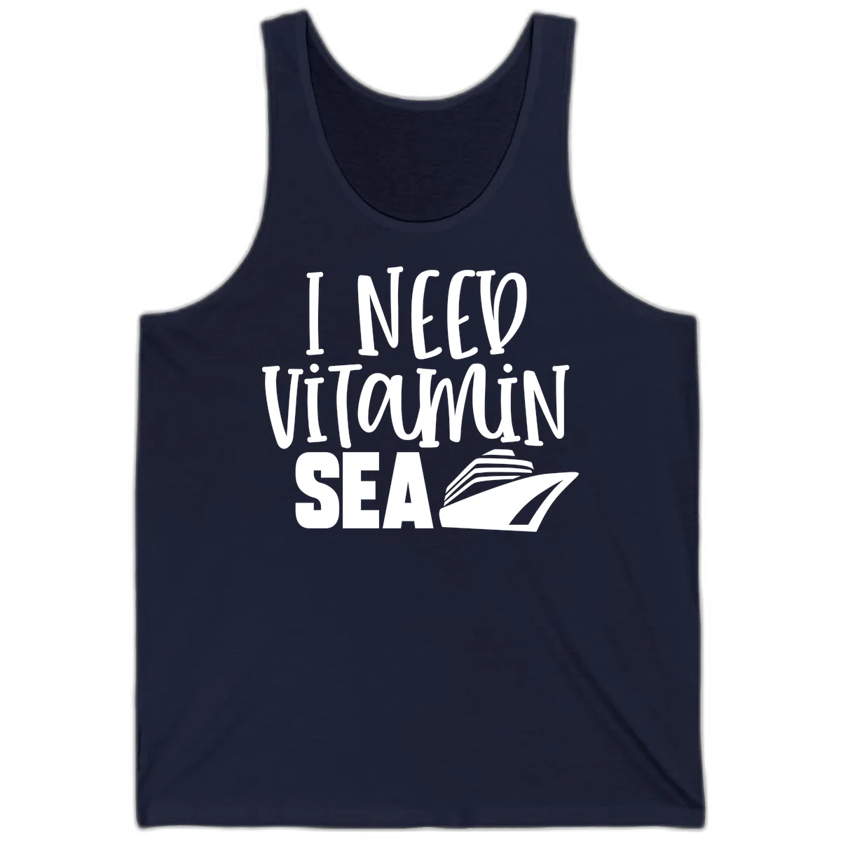 I Need Vitamin Sea Tank Top in Navy