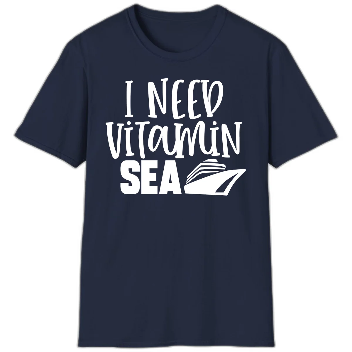 I Need Vitamin Sea T-Shirt in Navy