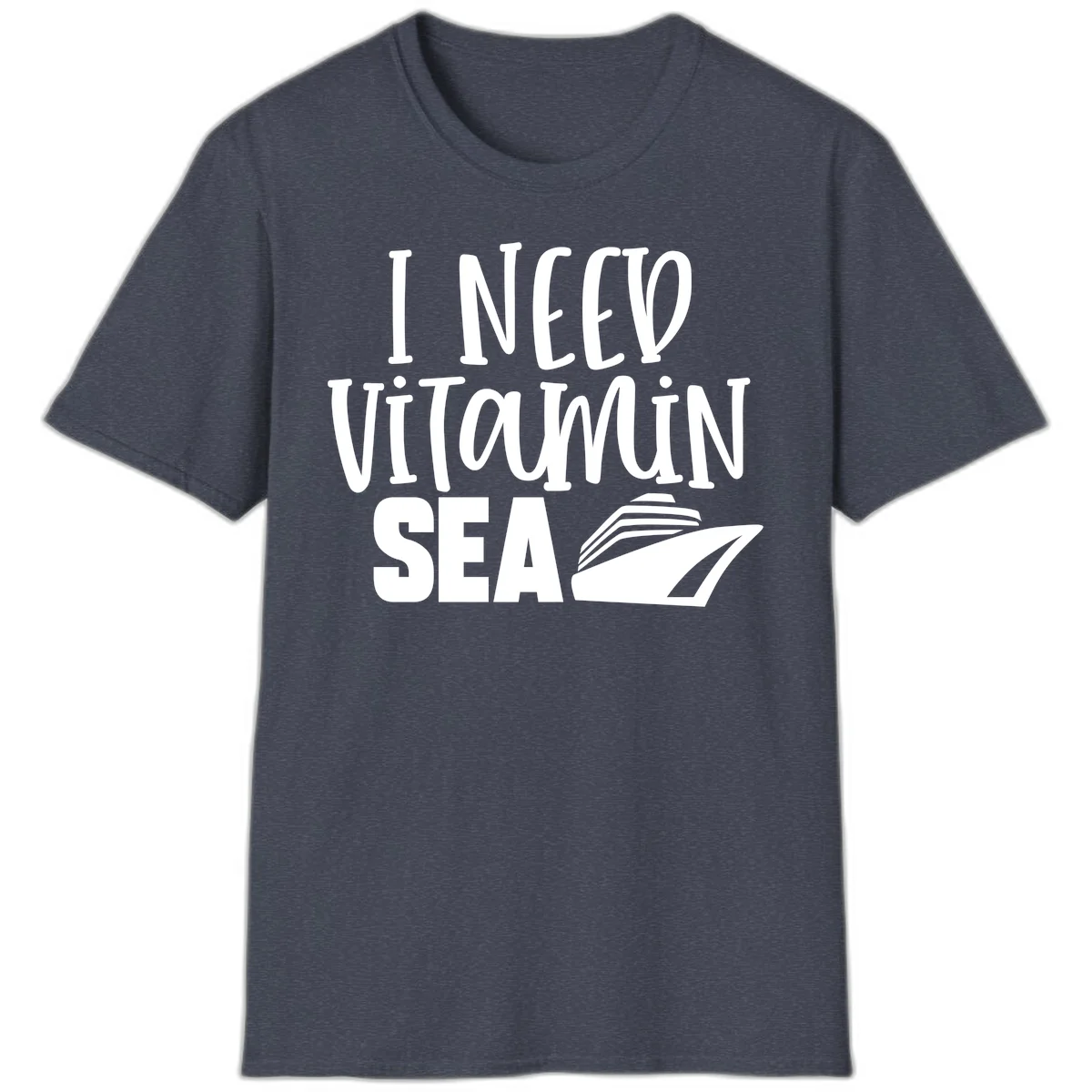 I Need Vitamin Sea T-Shirt in Heather Navy