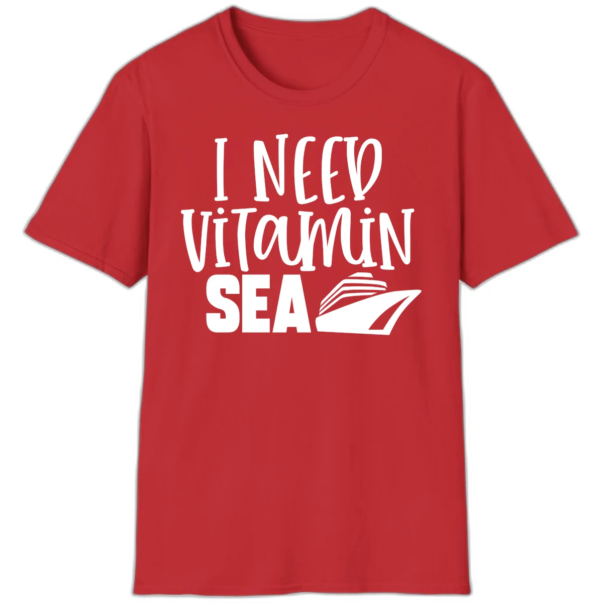 I Need Vitamin Sea T-Shirt in Red