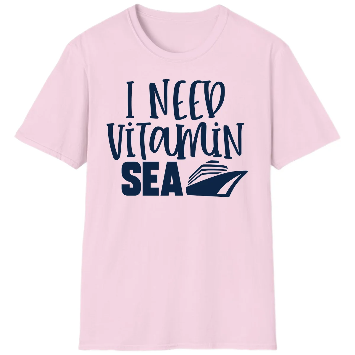 I Need Vitamin Sea T-Shirt in Light Pink