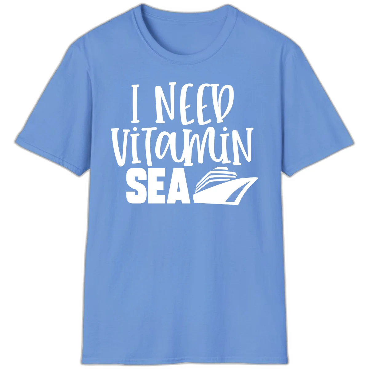I Need Vitamin Sea T-Shirt in Carolina Blue