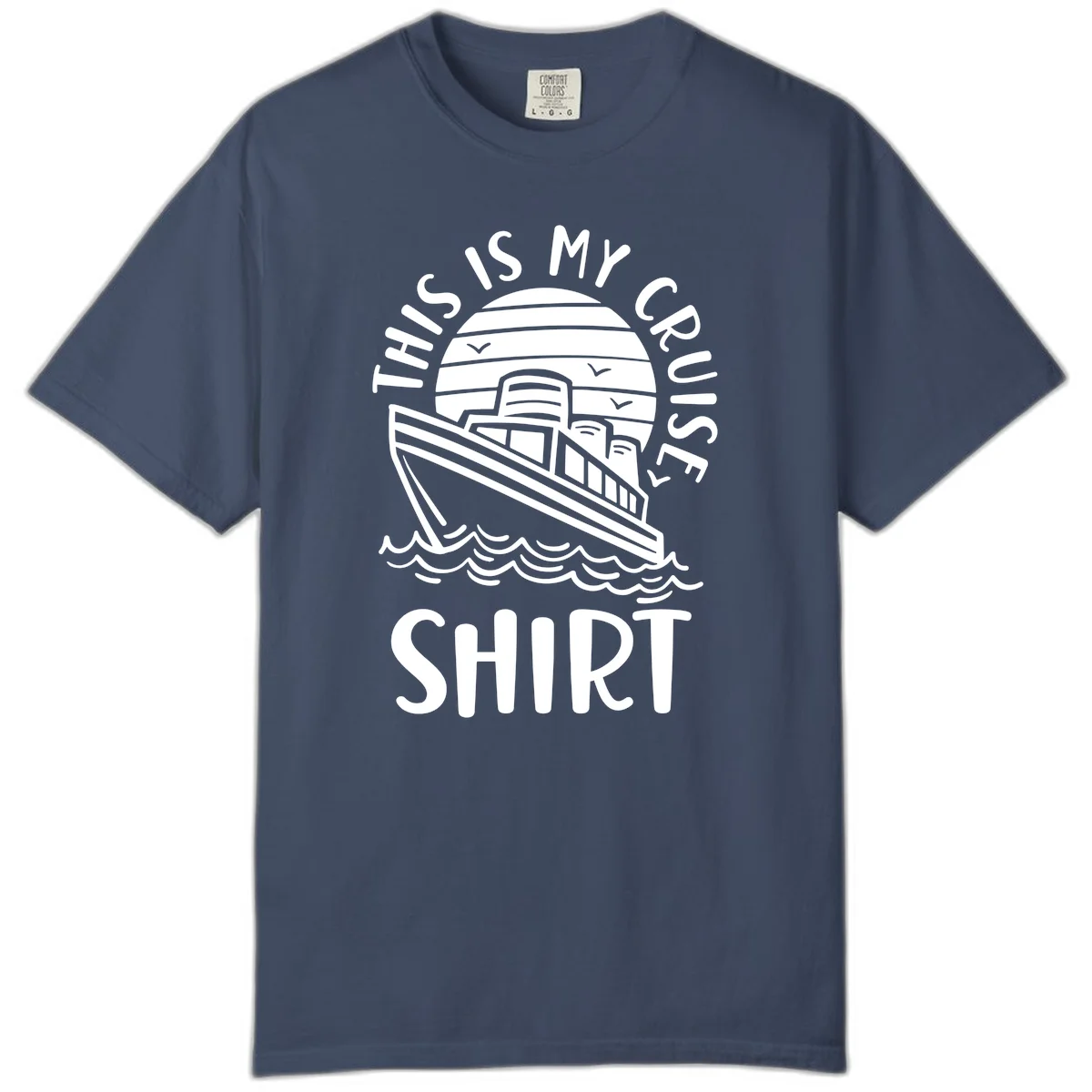 This Is My Cruise Ship Comfort Color in Midnight