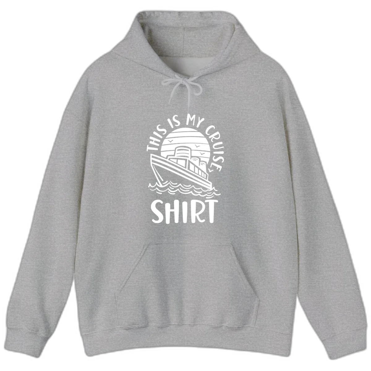 This Is My Cruise Ship Hoodie in Sport Grey