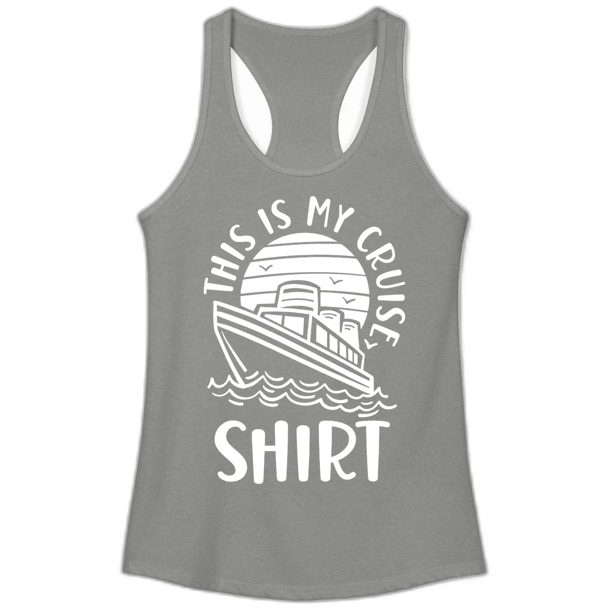 This Is My Cruise Ship Ladies Tank in Heather Grey