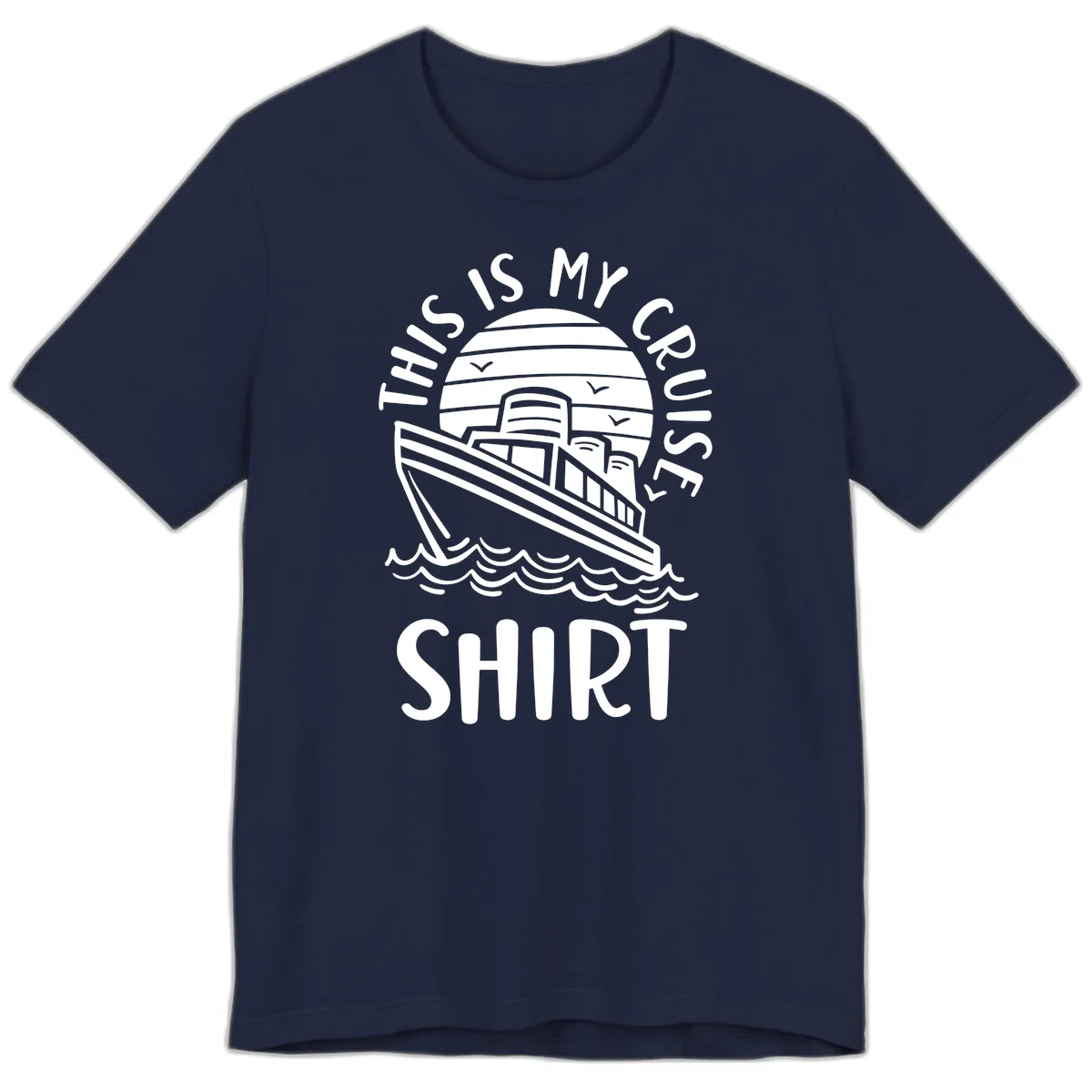 This Is My Cruise Ship Premium T-Shirt in Navy