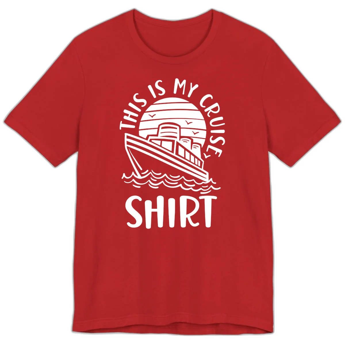 This Is My Cruise Ship Premium T-Shirt in Red