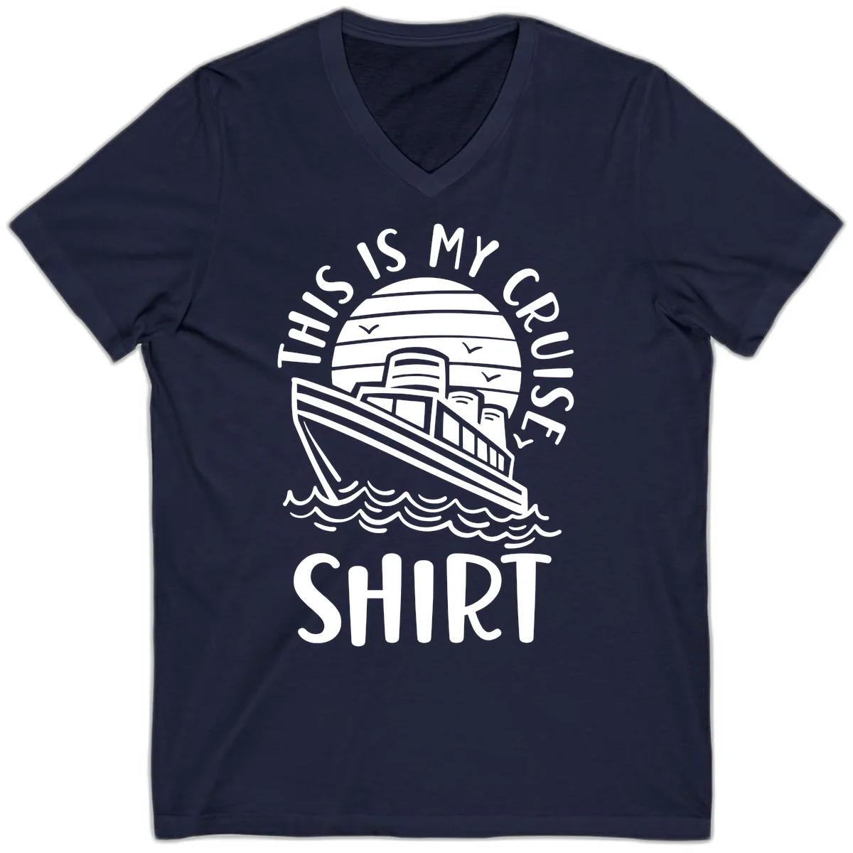 This Is My Cruise Ship V-Neck in Navy
