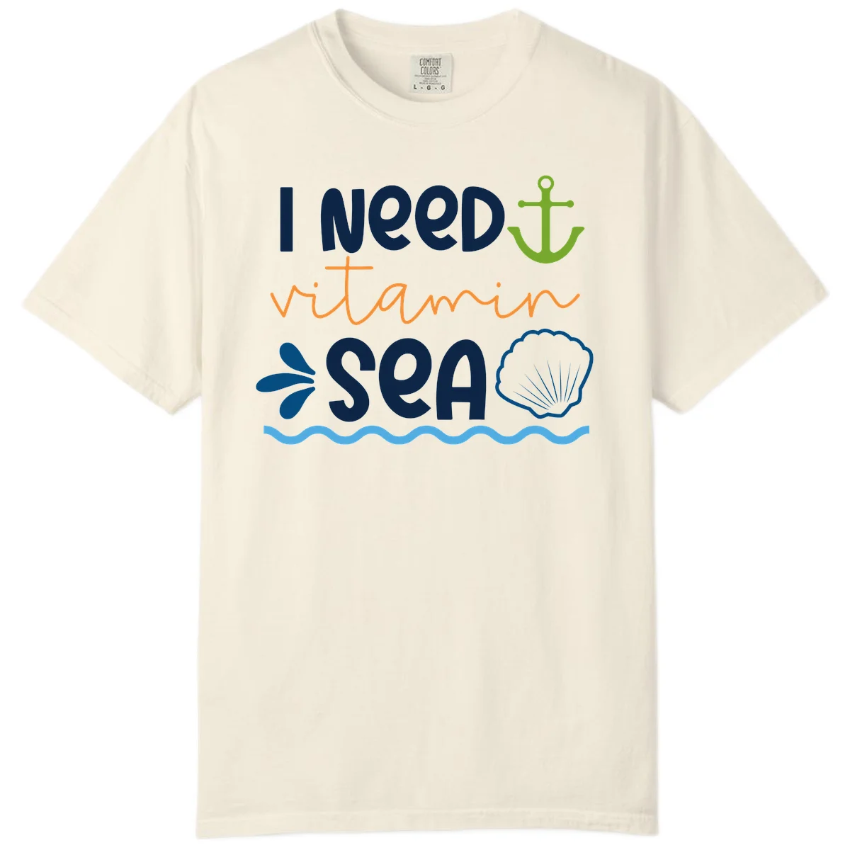 I Need Vitamin Sea Comfort Colors Cruise T-Shirt in Ivory