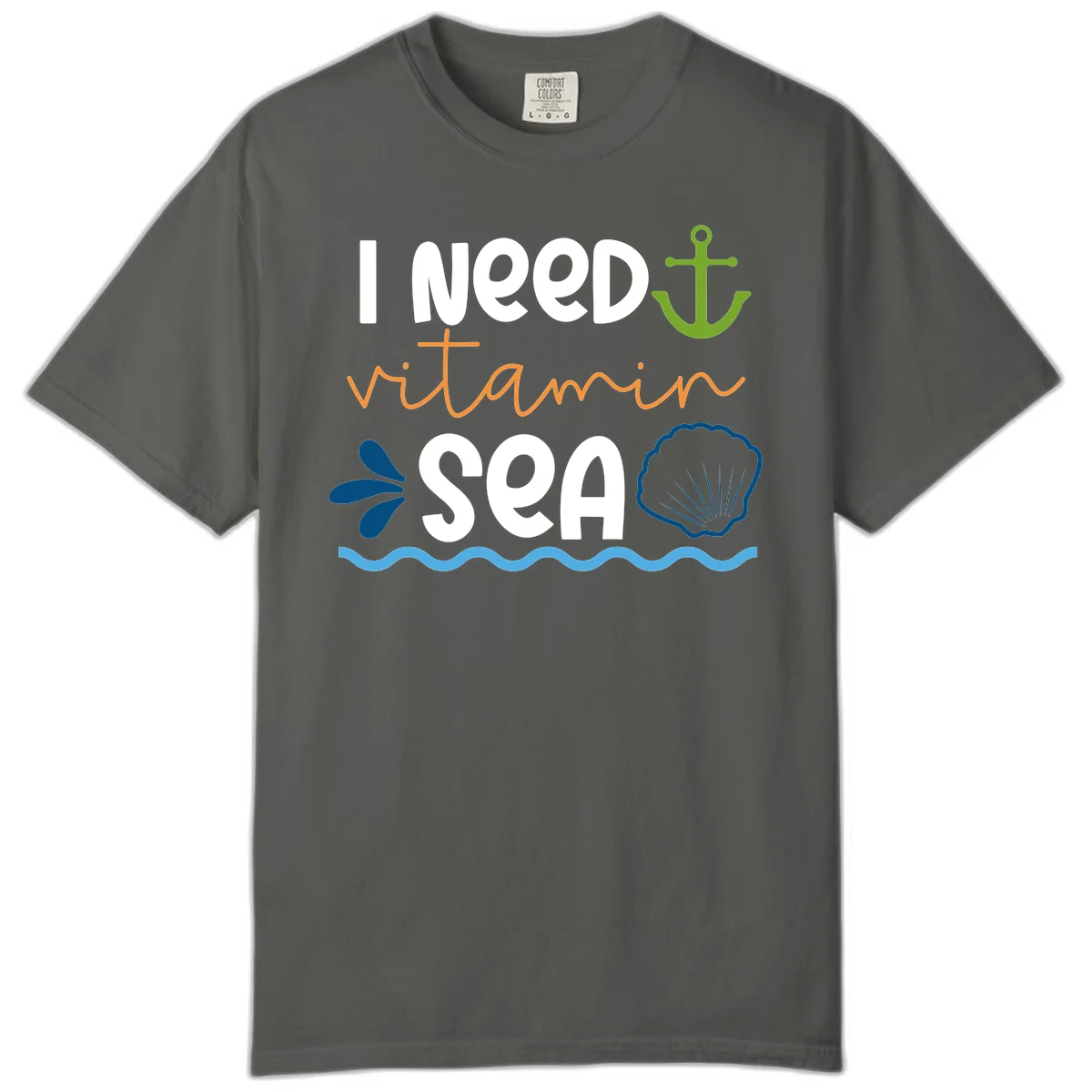 I Need Vitamin Sea Comfort Colors Cruise T-Shirt in Pepper