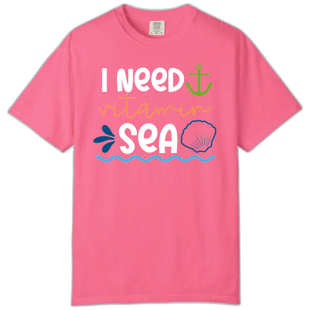 I Need Vitamin Sea Comfort Colors Cruise T-Shirt in Crunchberry