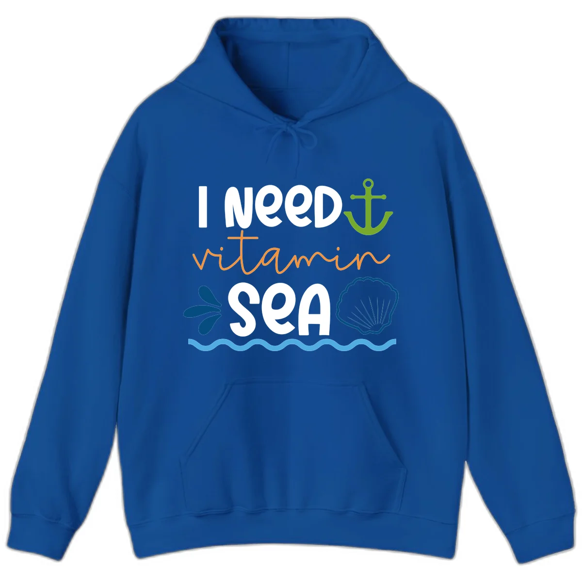 I Need Vitamin Sea Cruise Vacation Hoodie in Royal