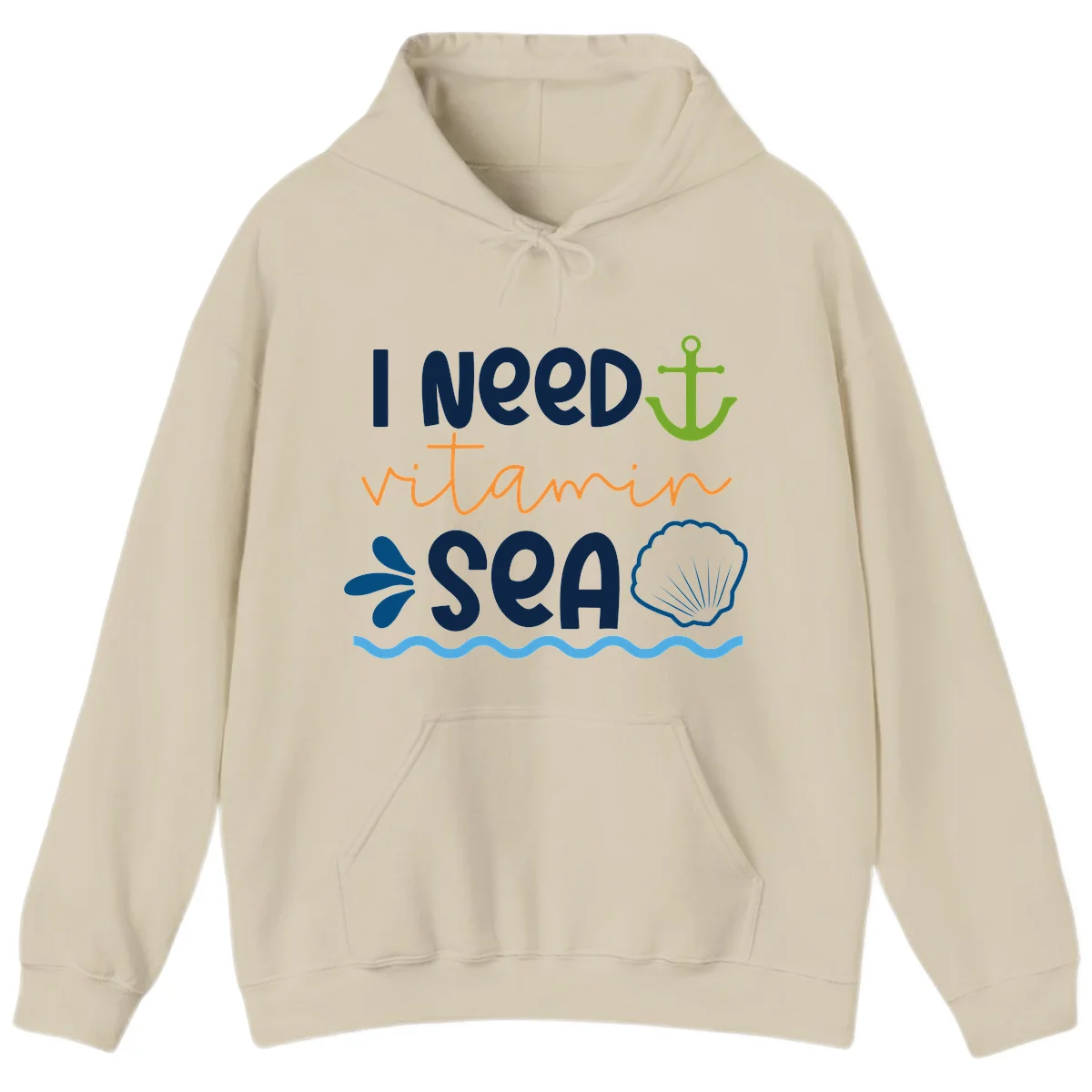 I Need Vitamin Sea Cruise Vacation Hoodie in Sand