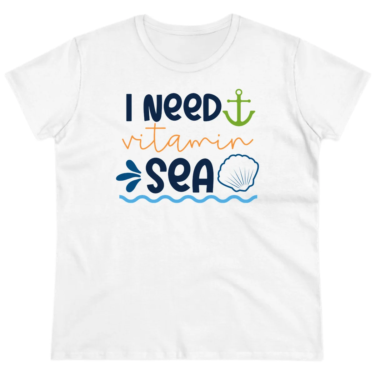 I Need Vitamin Sea Ladies Cruise Vacation Tee in White