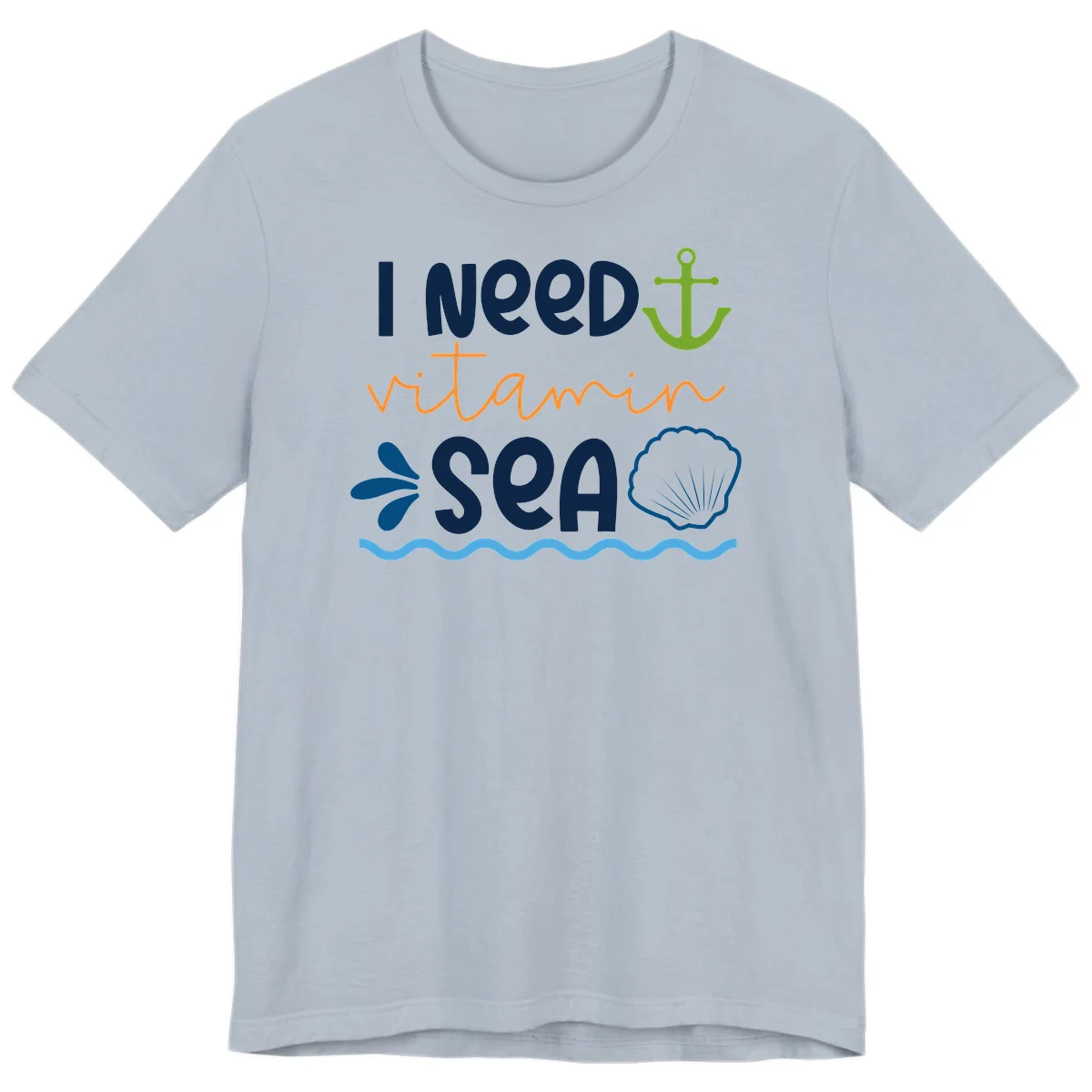 I Need Vitamin Sea Premium T-Shirt for Cruise Lovers in Light Blue
