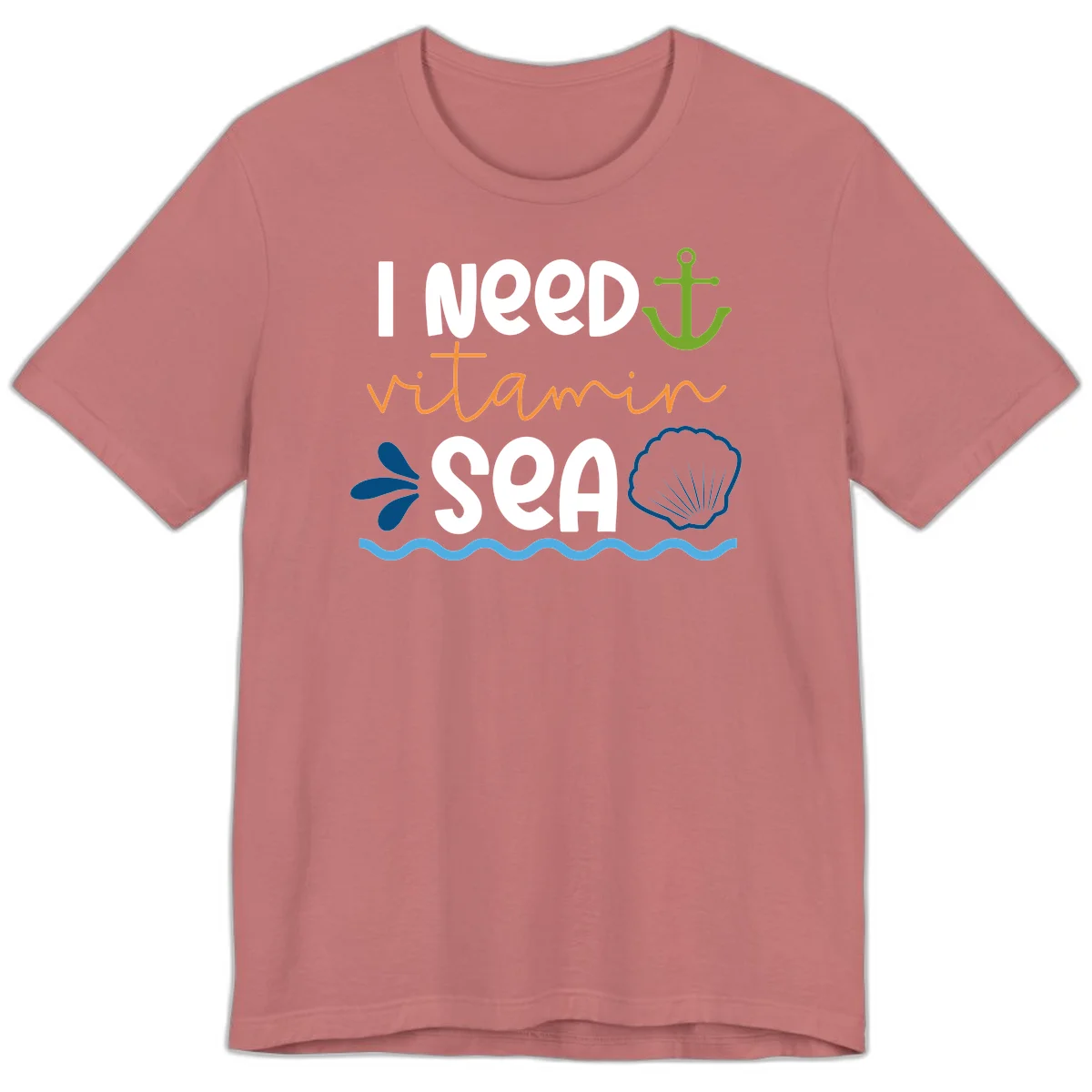 I Need Vitamin Sea Premium T-Shirt for Cruise Lovers in Mauve
