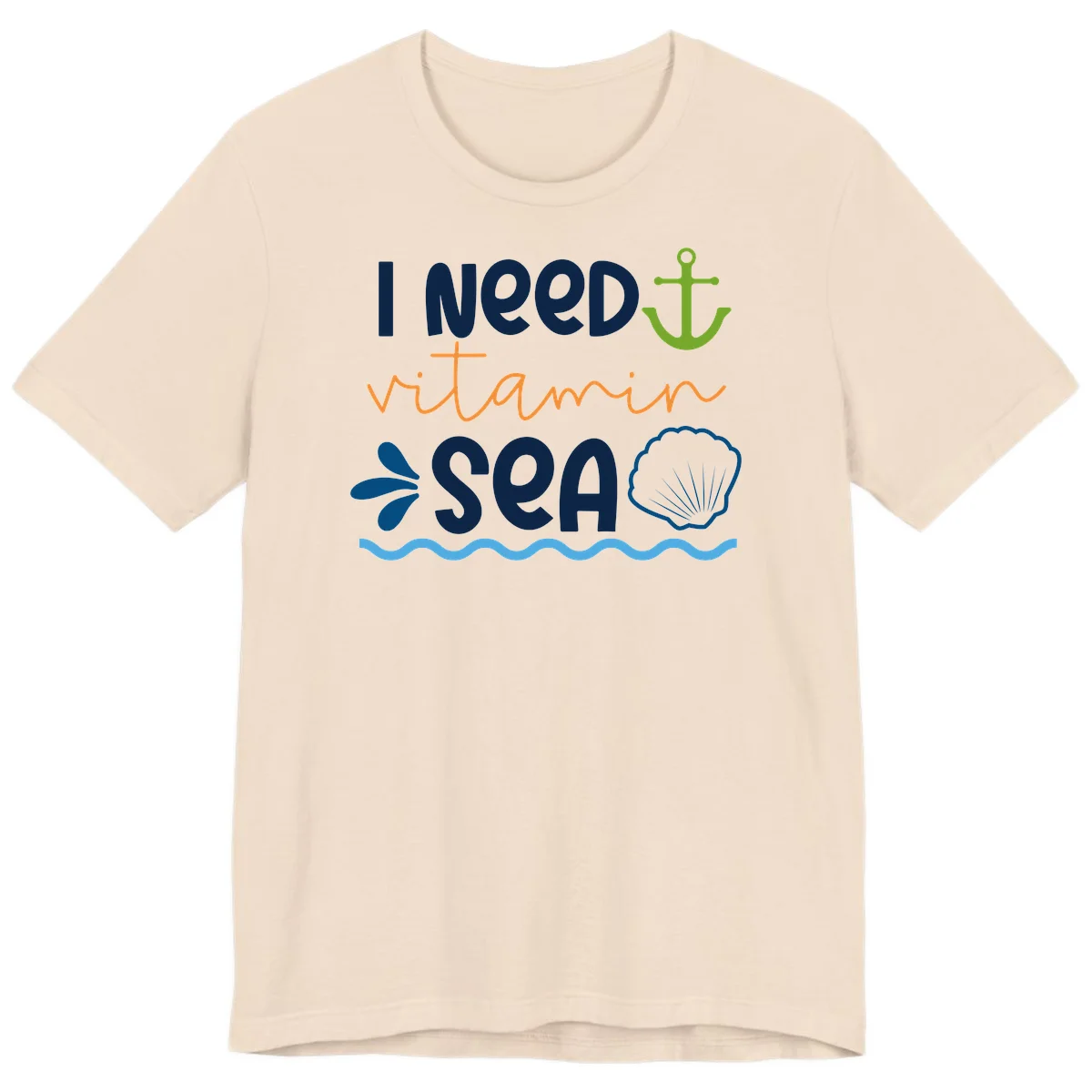 I Need Vitamin Sea Premium T-Shirt for Cruise Lovers in Soft Cream