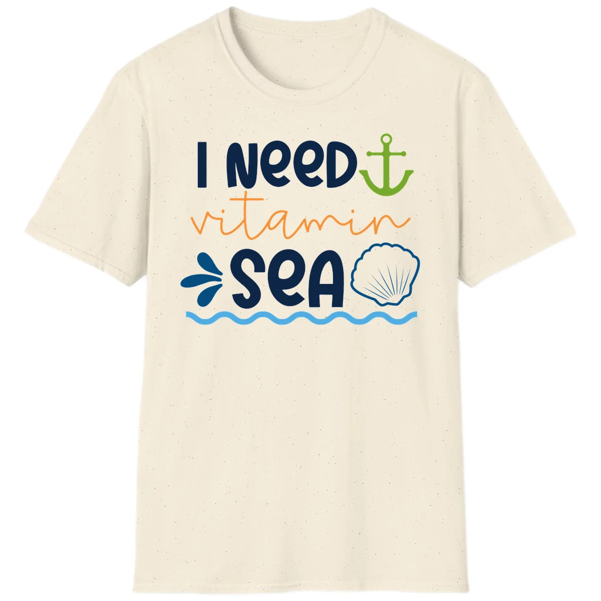I Need Vitamin Sea Cruise Vacation T-Shirt for Ocean Lovers in Natural
