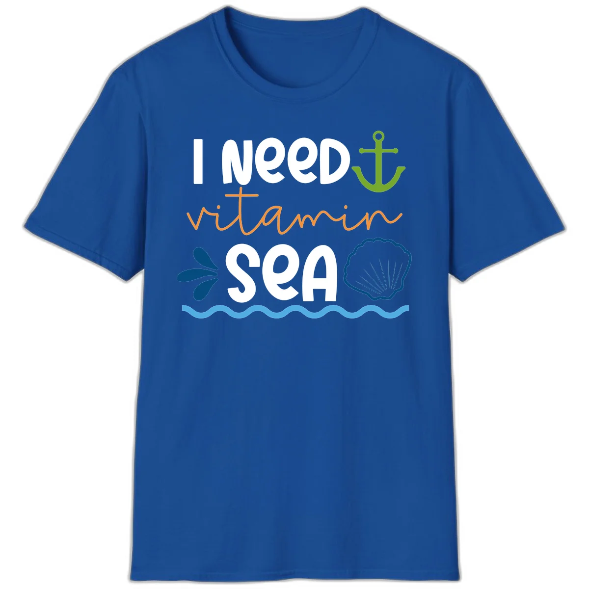 I Need Vitamin Sea Cruise Vacation T-Shirt for Ocean Lovers in Royal