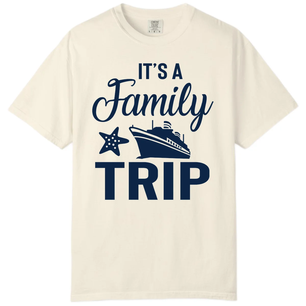 It's A Family Trip Comfort Color in Ivory