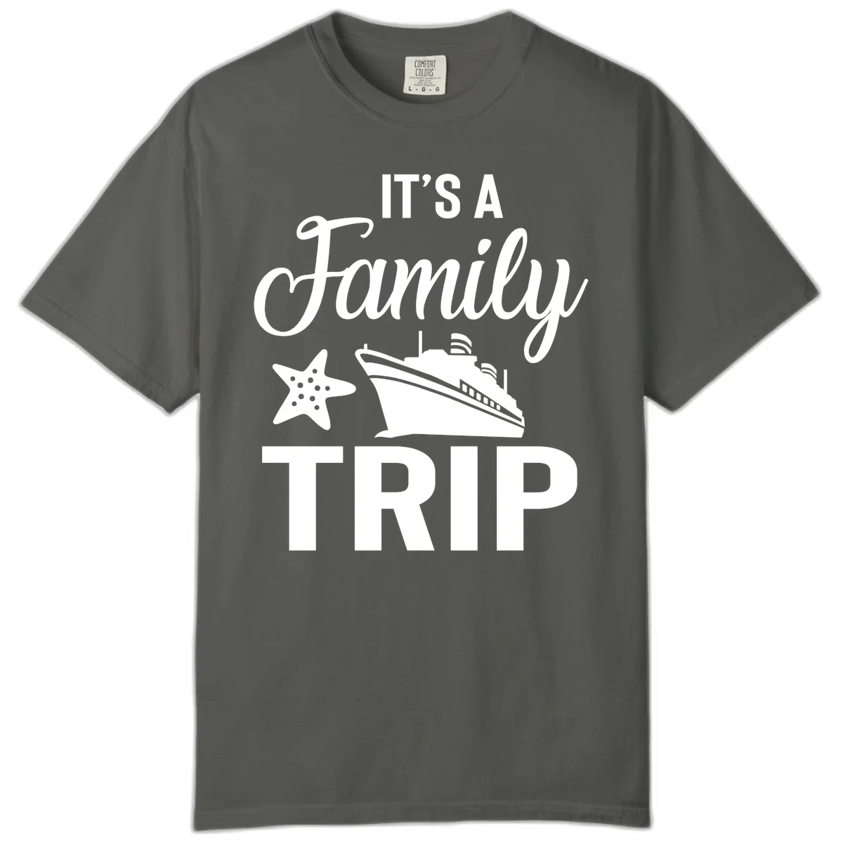 It's A Family Trip Comfort Color in Pepper