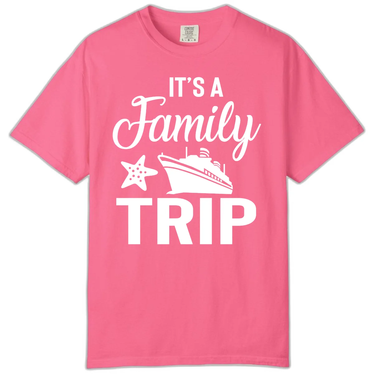 It's A Family Trip Comfort Color in Crunchberry