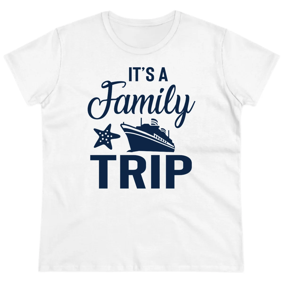 It's A Family Trip Ladies Tee in White