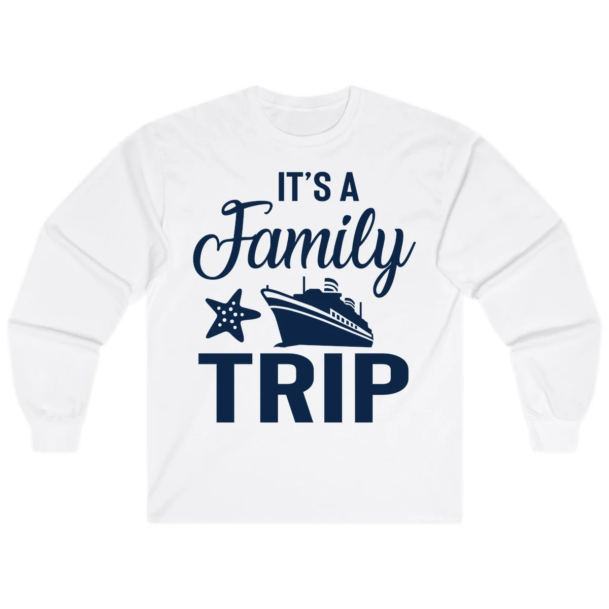 It's A Family Trip Long Sleeve in White