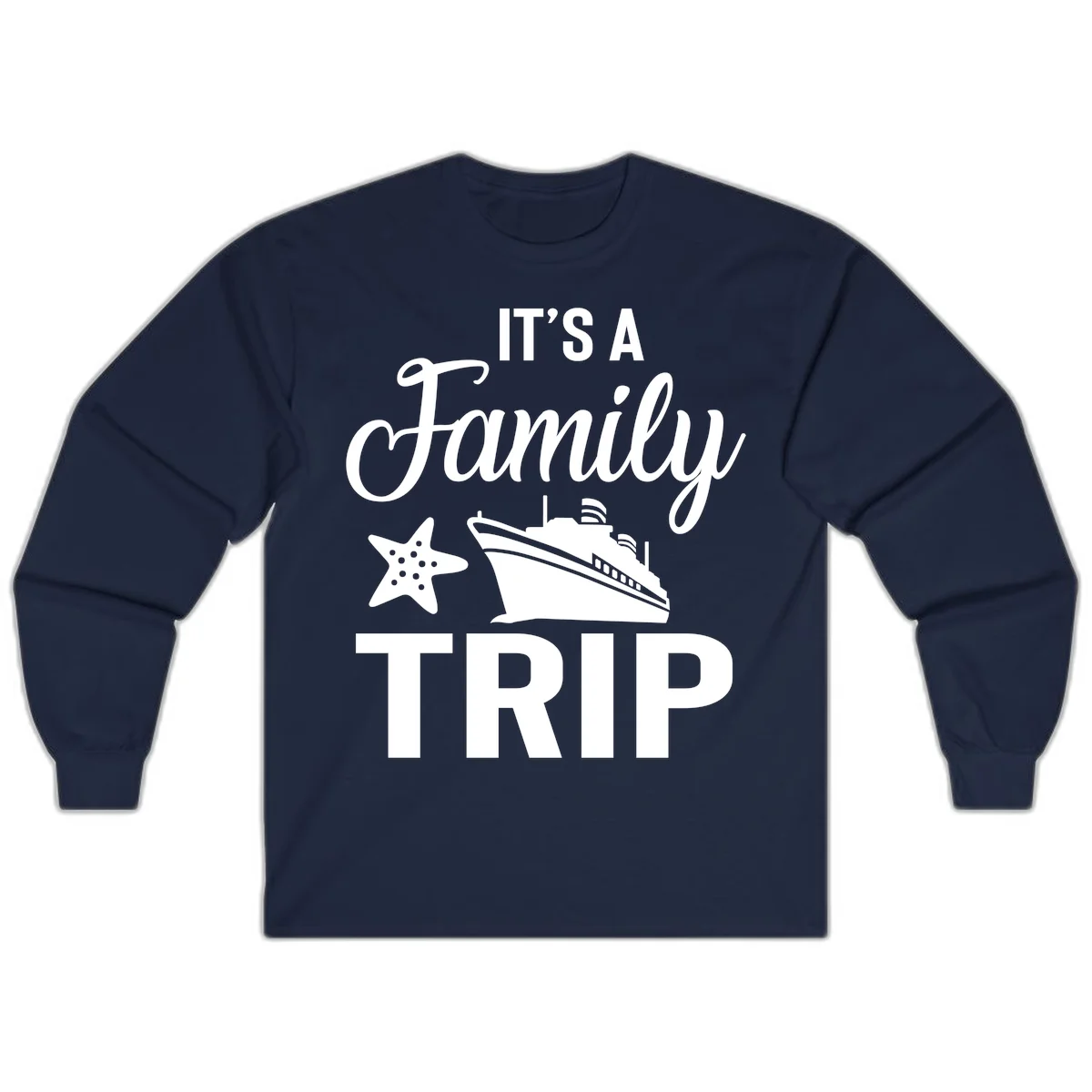 It's A Family Trip Long Sleeve in Navy