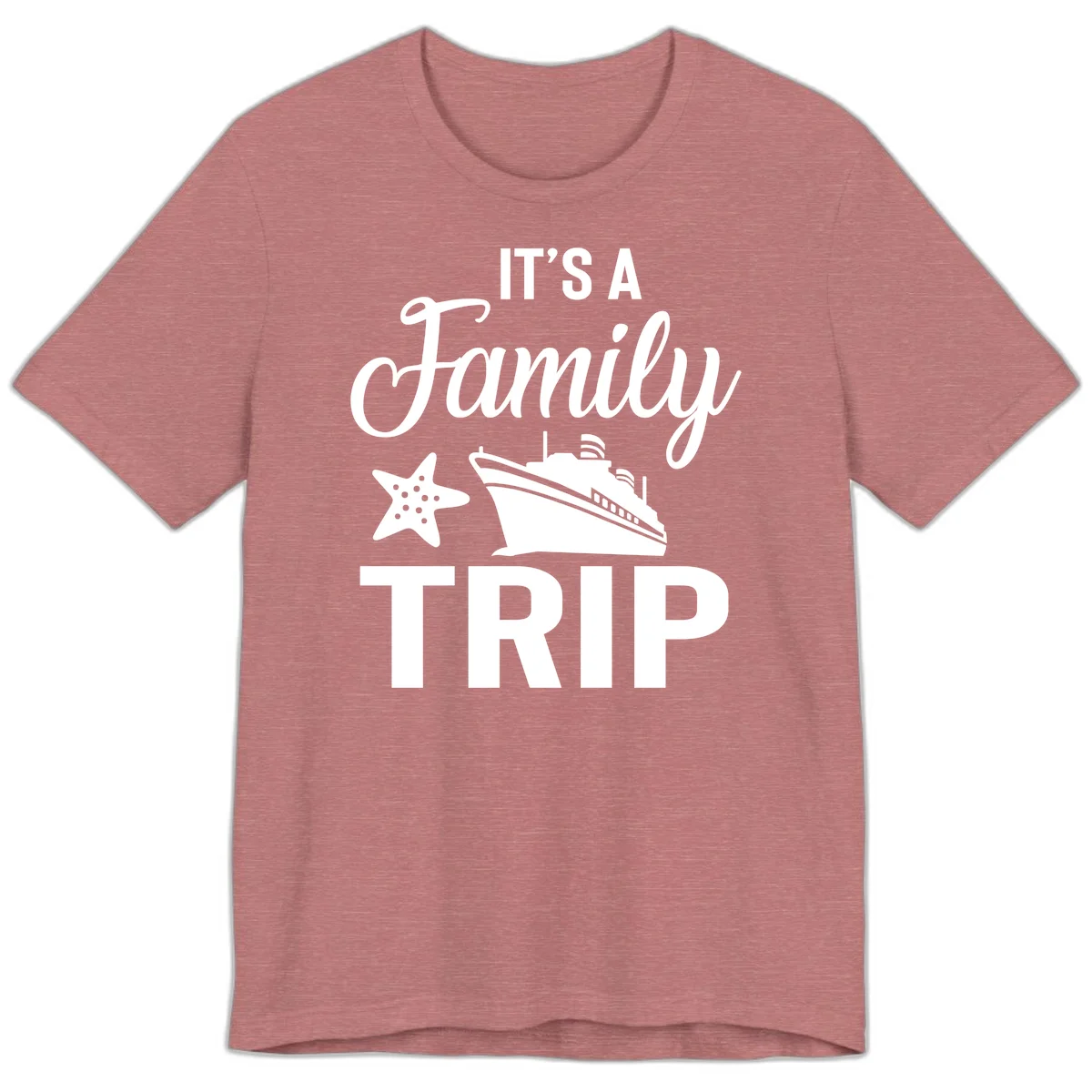 It's A Family Trip Premium T-Shirt in Heather Mauve
