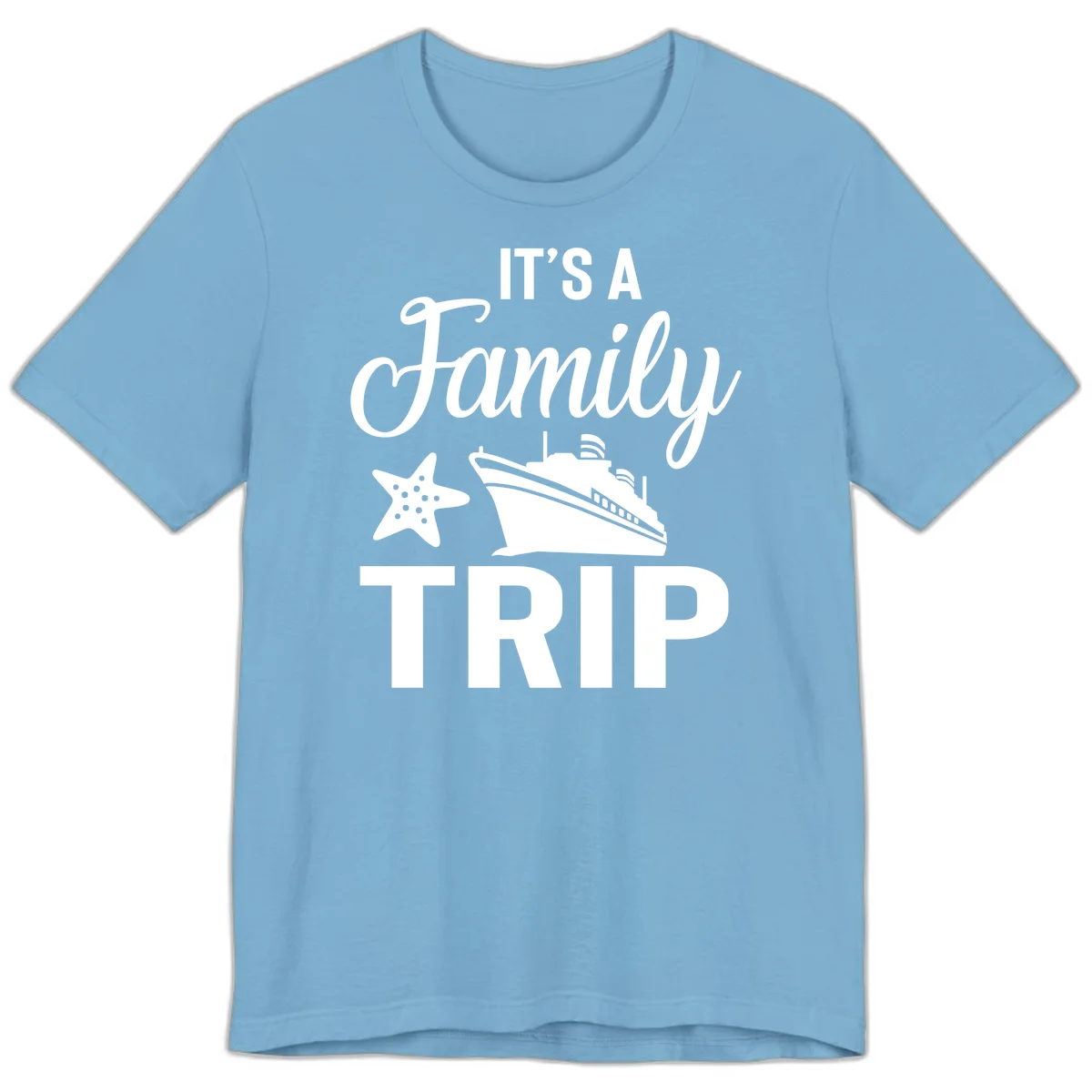 It's A Family Trip Premium T-Shirt in Ocean Blue