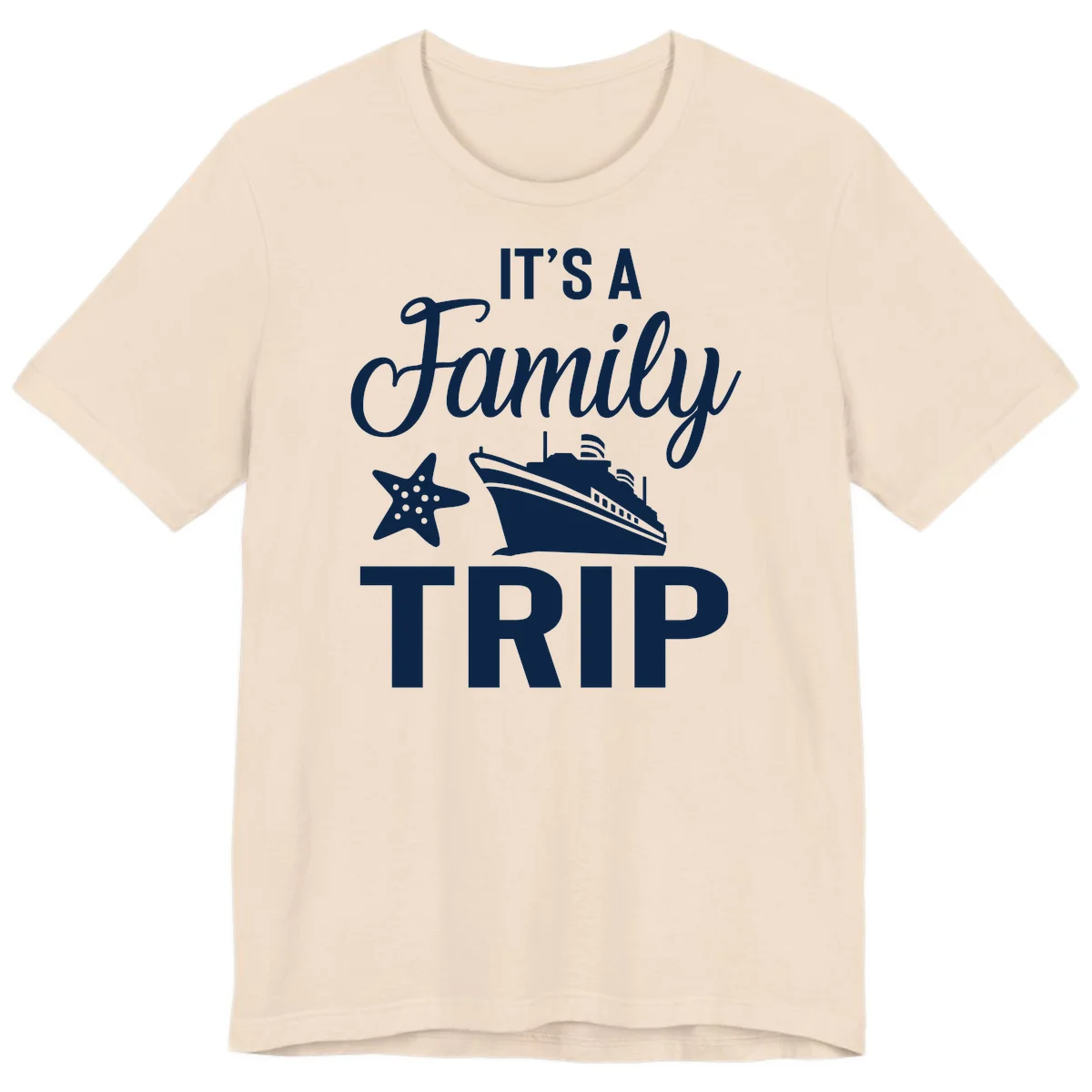 It's A Family Trip Premium T-Shirt in Soft Cream