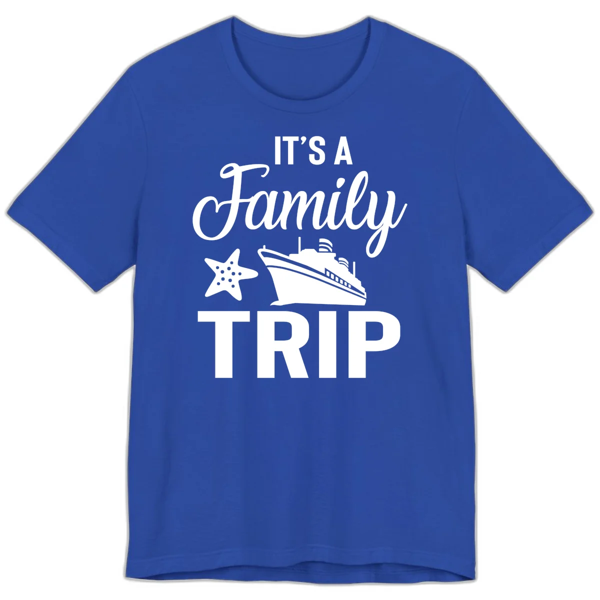 It's A Family Trip Premium T-Shirt in True Royal