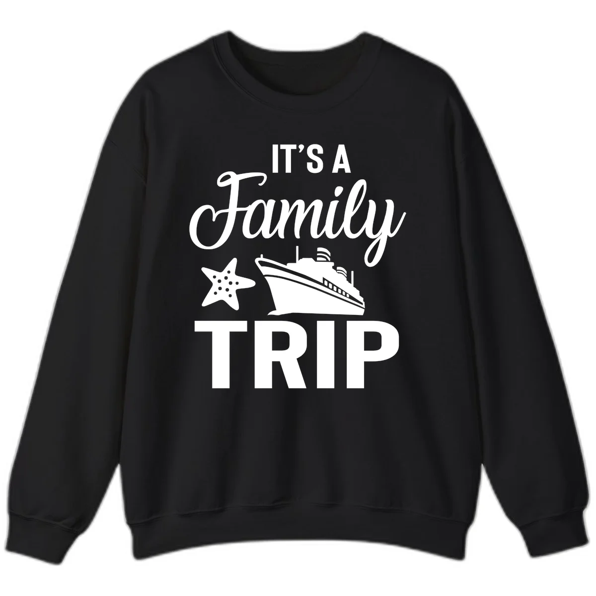 It's A Family Trip Sweatshirt in Black