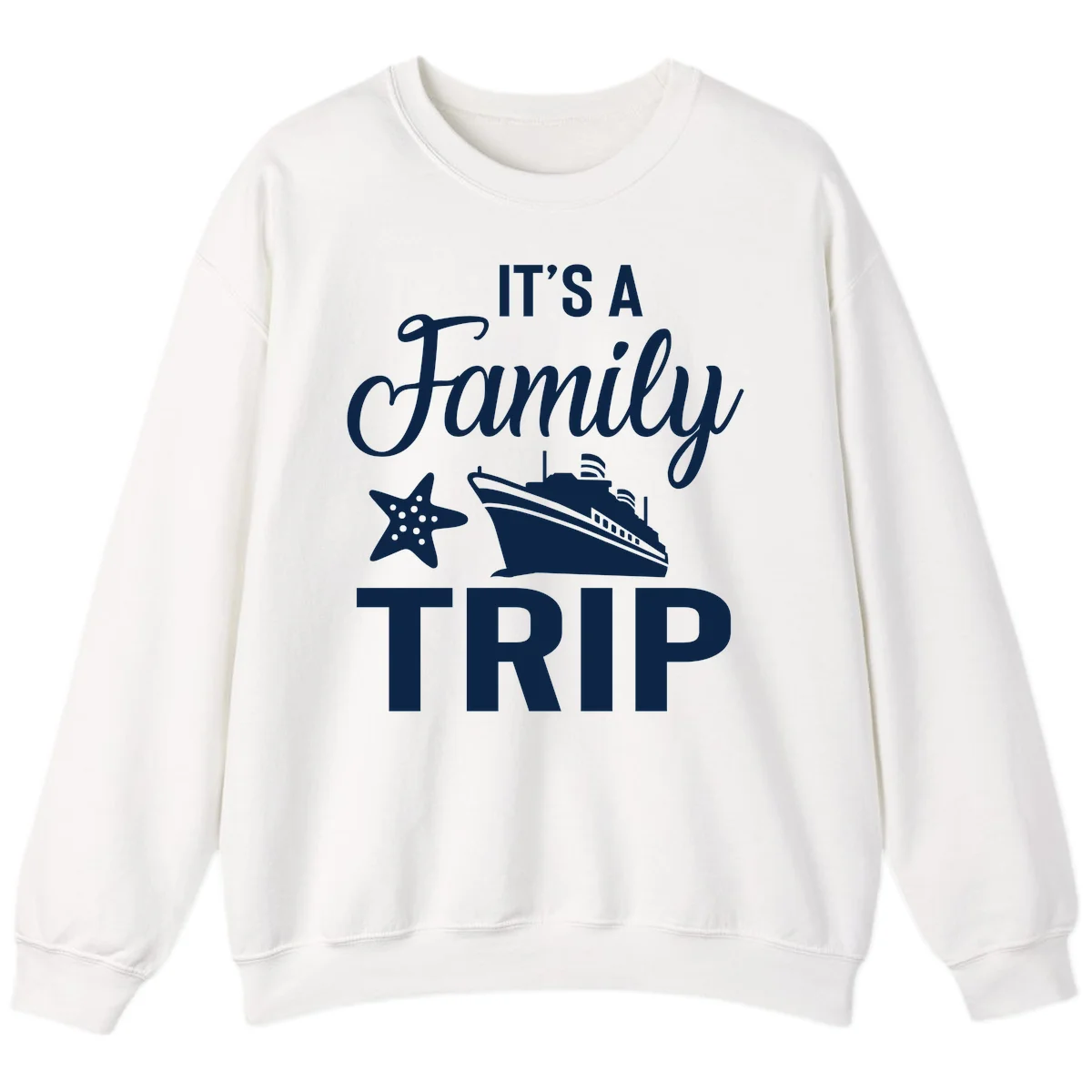 It's A Family Trip Sweatshirt in White