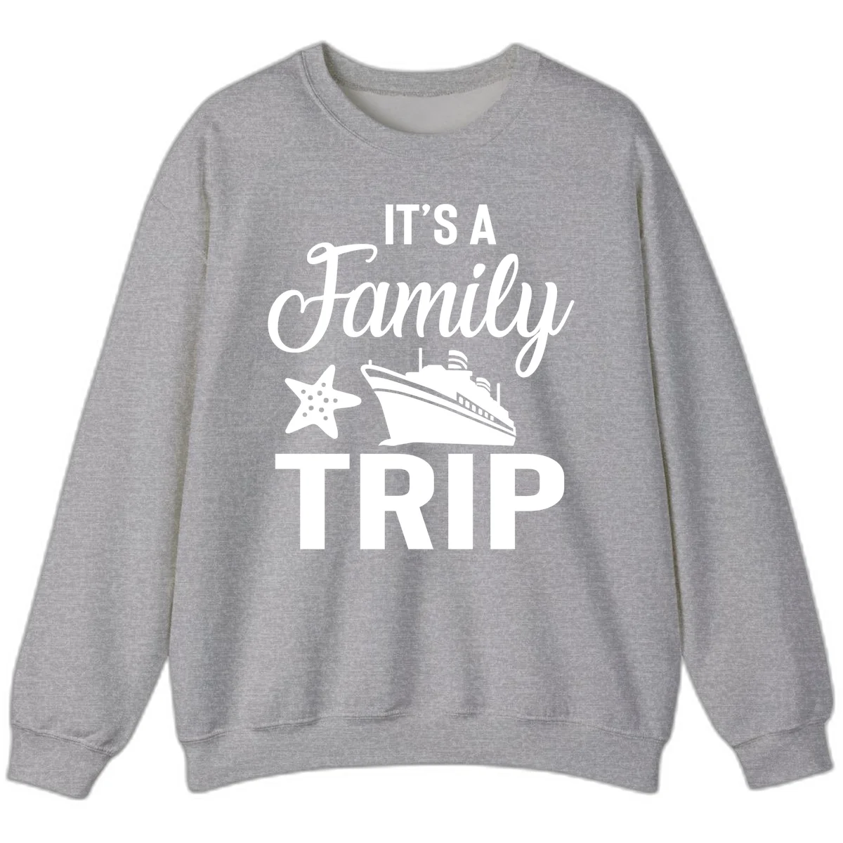 It's A Family Trip Sweatshirt in Sport Grey