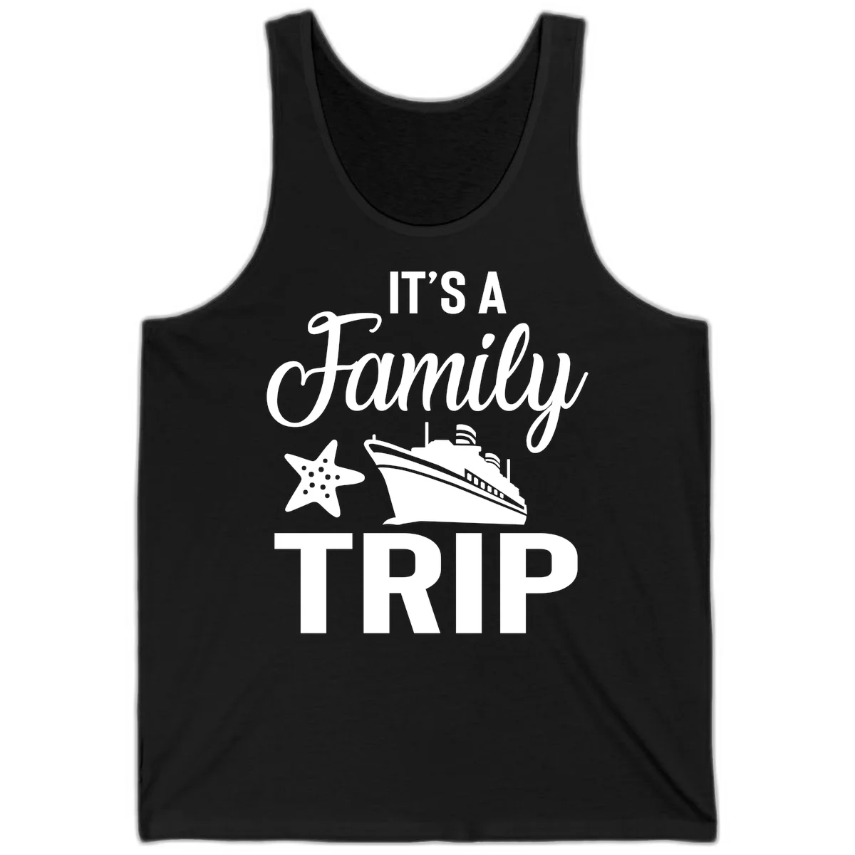 It's A Family Trip Tank in Black