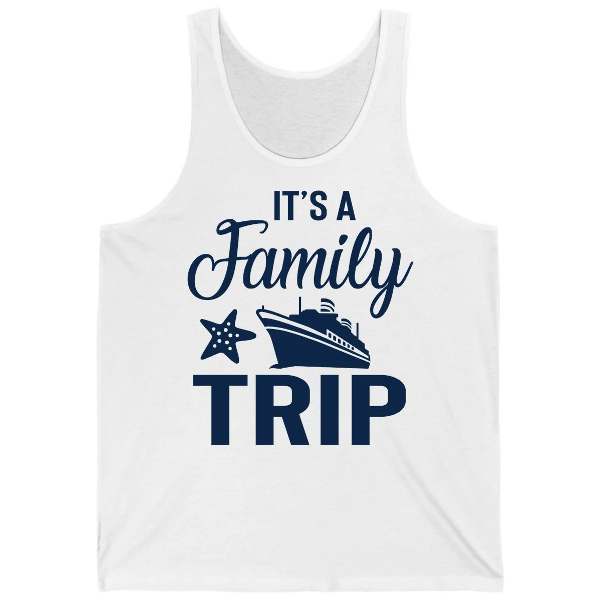 It's A Family Trip Tank in White