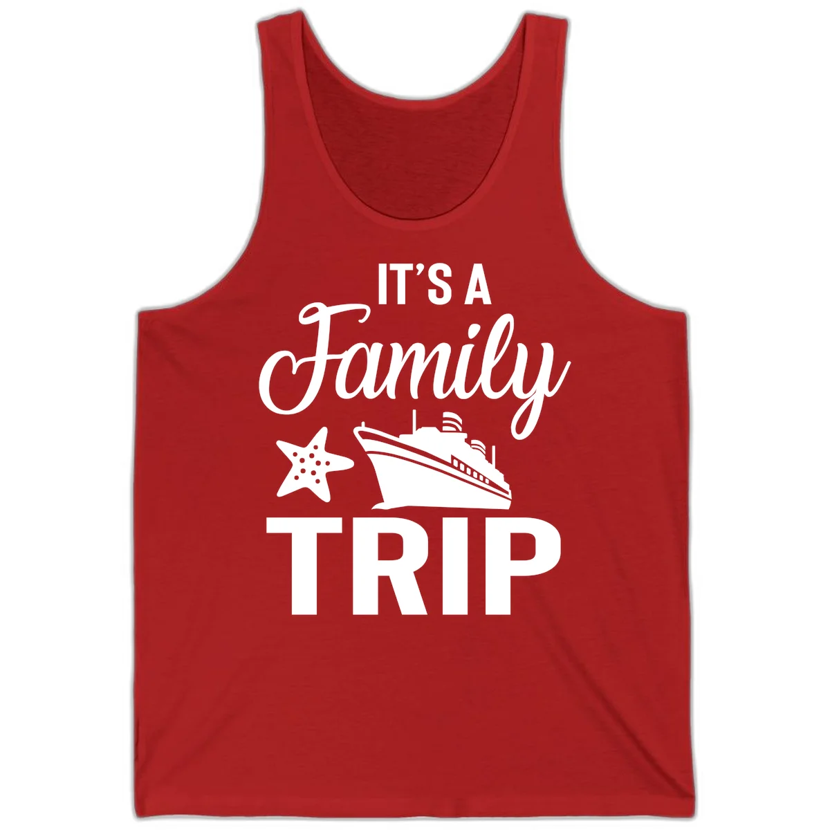 It's A Family Trip Tank in Red