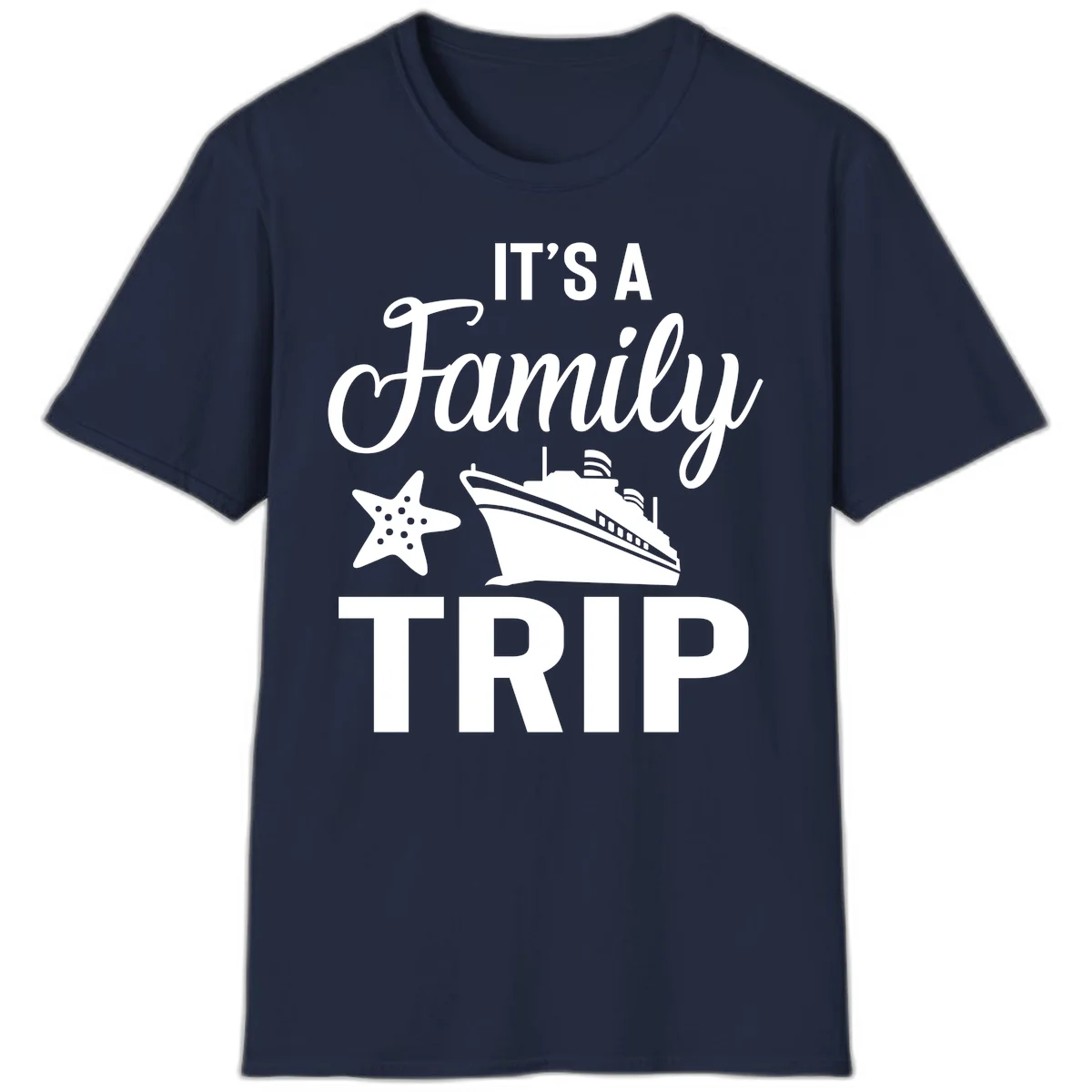 It's A Family Trip T-Shirt in Navy