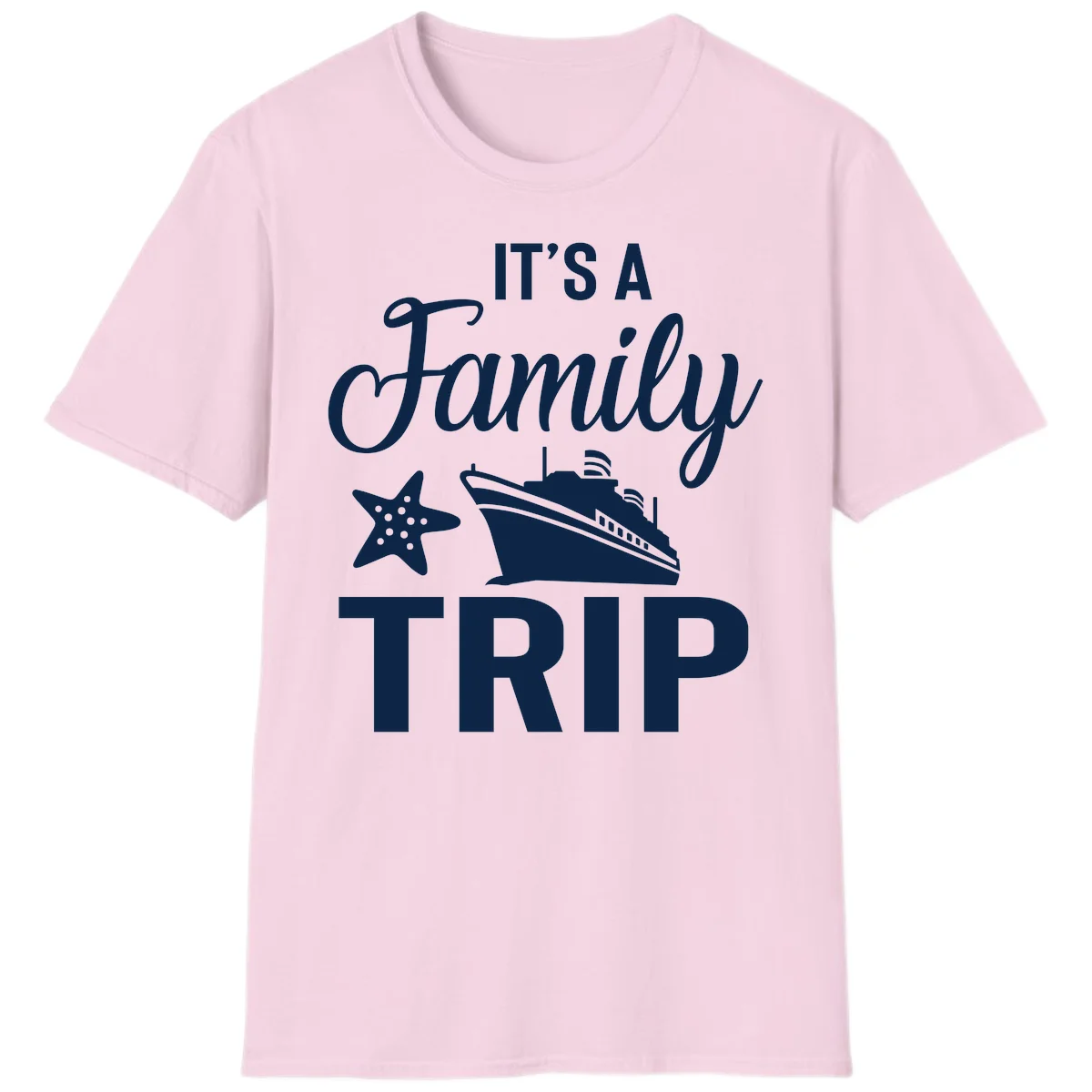 It's A Family Trip T-Shirt in Light Pink